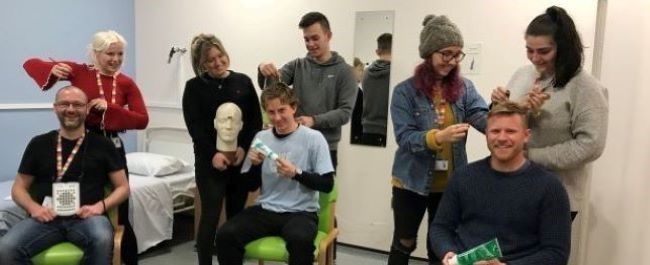 Digital Health students taking part in a practical session